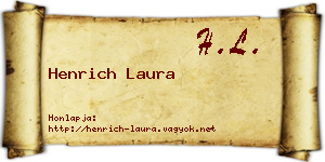 Henrich Laura névjegykártya